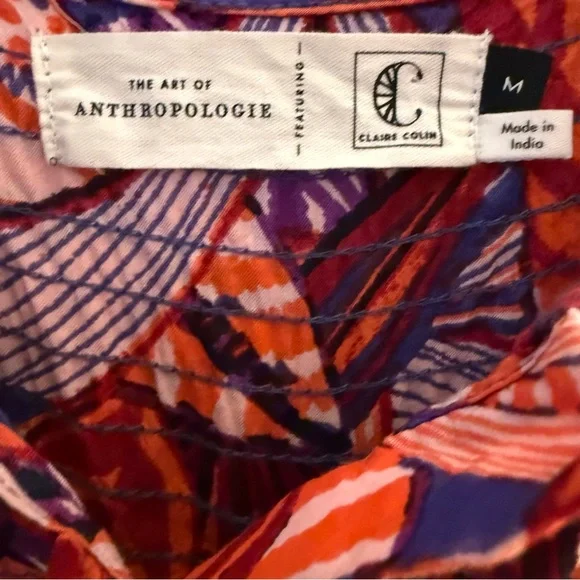 Anthropologie Claire Colin Abstract Jumpsuit Size Medium The Art of Anthro - Picture 11 of 13